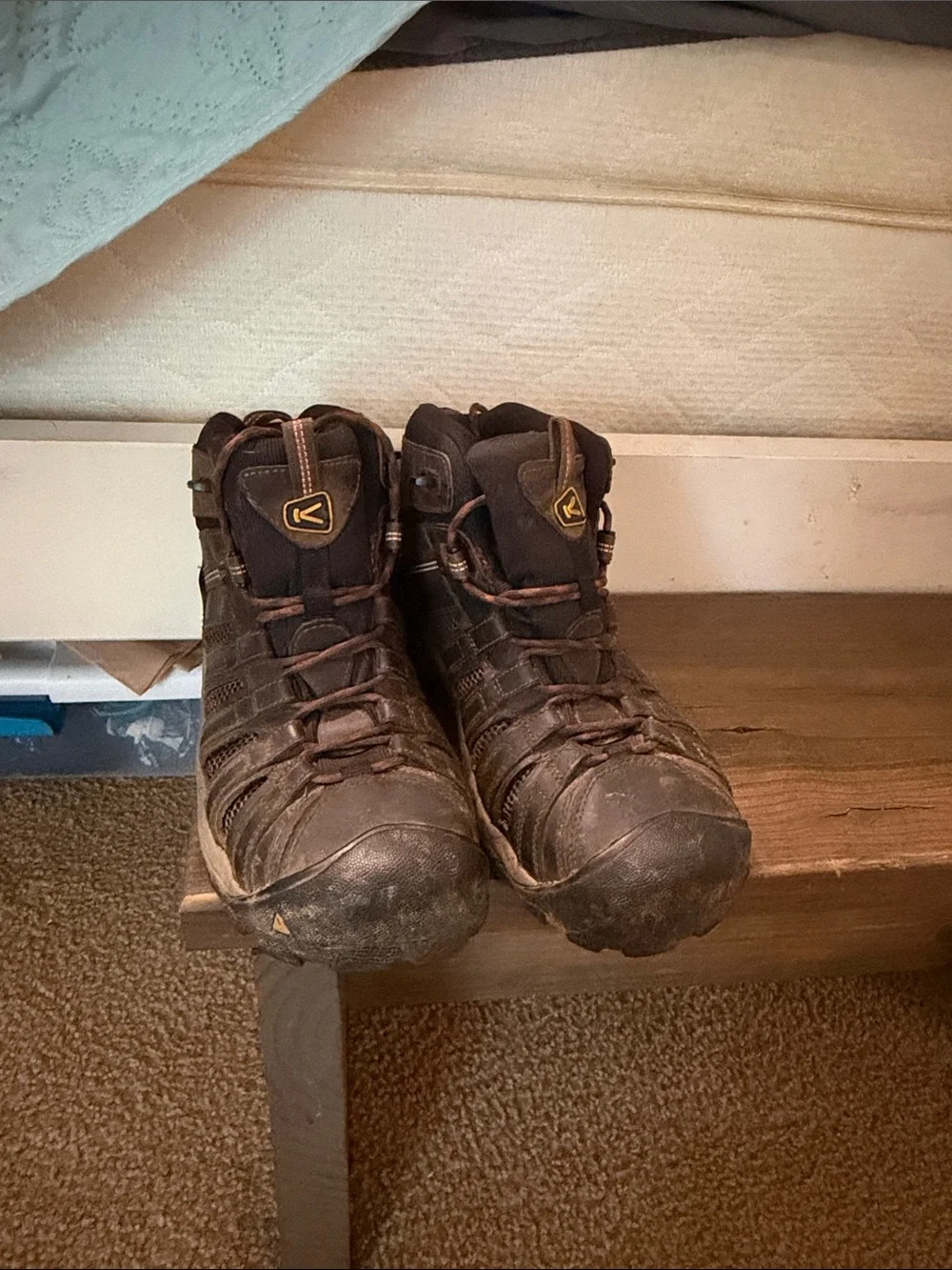 Keen Brown and Black Waterproof Hiking Boots Steel Toe